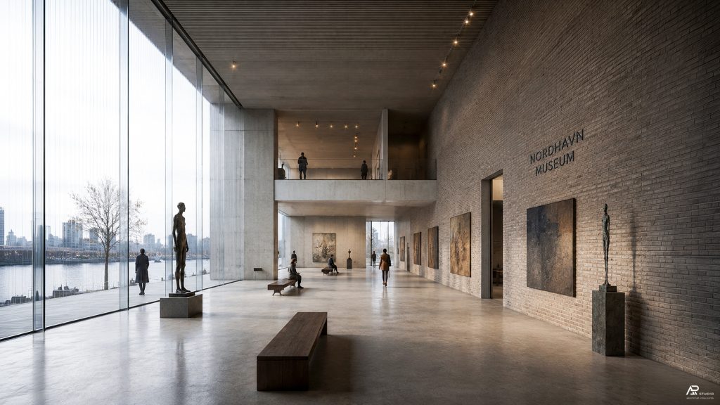 Nordhavn Museum interior architectural visualization
