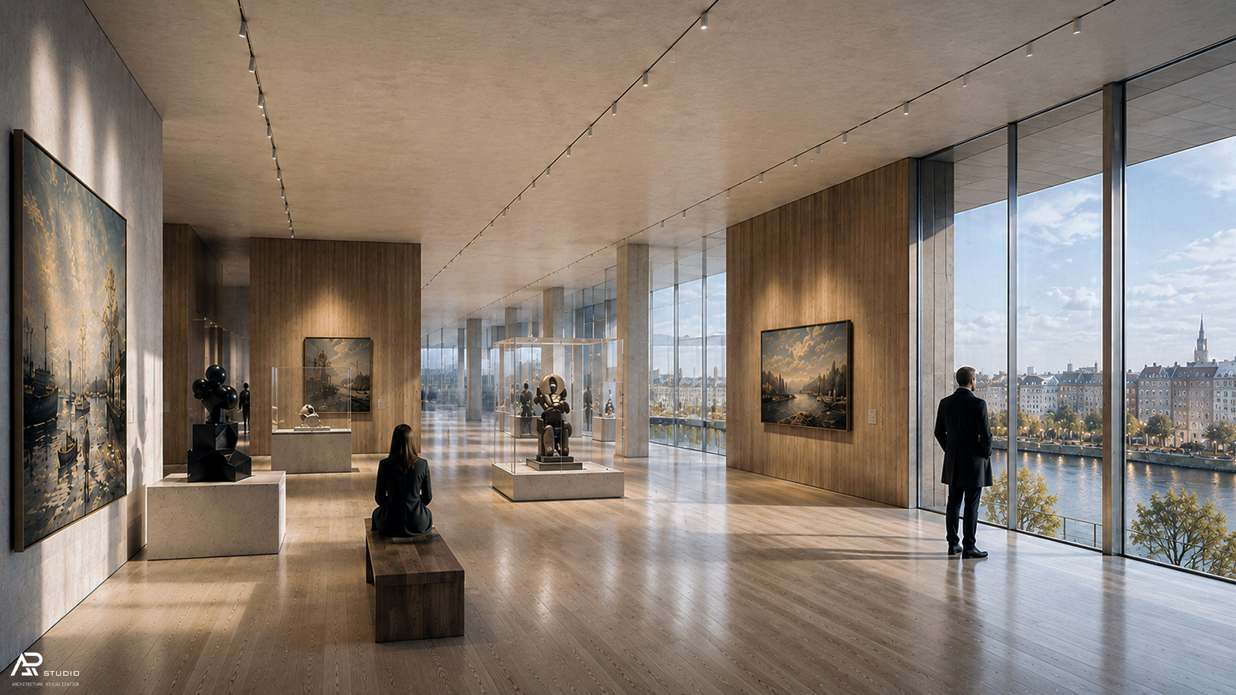 Nordhavn Museum interior architectural visualizationdesign visualization